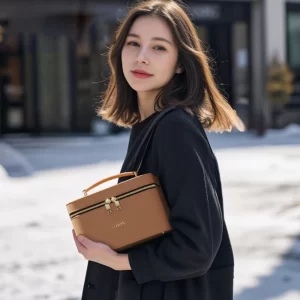 leather beauty case with Led